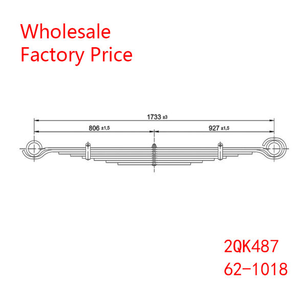 2QK487, 62-1018 Mack Heavy Duty Vehicle Front Axle Leaf Spring Wholesale