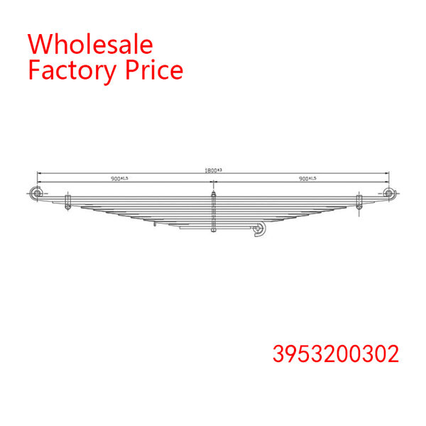 3953200302 Heavy Duty Vehicle Front wheel spring arm Leaf Spring Wholesale for MERCEDES BENZ