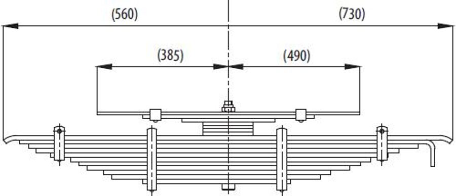Additional axle 52RS001820/7K98149 for BMC PRO 822/617