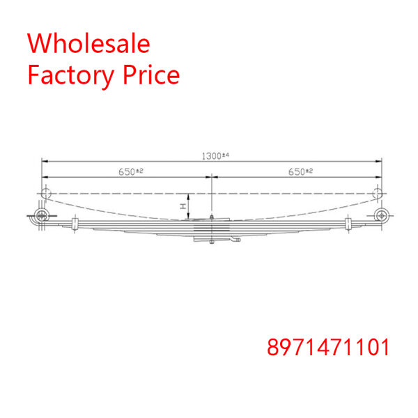 8971471101 Bogdan Medium Duty Vehicle Front Axle Leaf Spring Wholesale