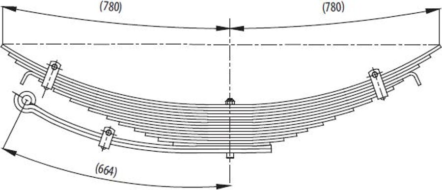 Rear Spring KOC2057 for BMC FATIH 145 22