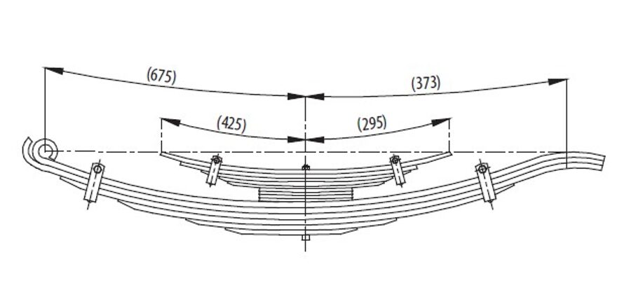 Rear Spring and Helper Spring for ISUZU NQR 3D