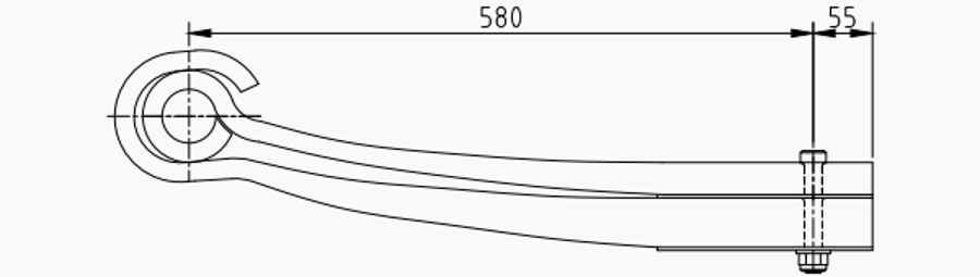 Trailer Rear Spring 3155100801 for SAF 