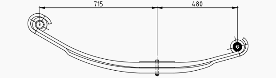 Trailer Rear Spring 2048103900 for SAF 