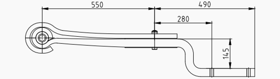 Trailer Rear Spring F01000518A for KAISER