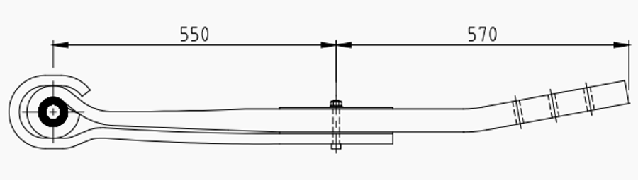 Trailer Rear Spring 8340413 for TROUILLET