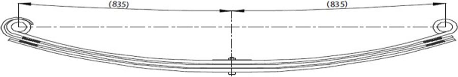 Rear Spring 70x23 for IVECO EUROBUS