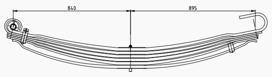 Rear Spring 257464 for VOLVO