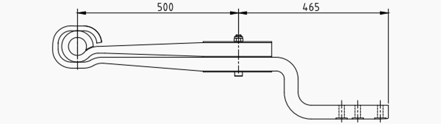 Trailer Rear Spring 508212650 508212150 for BPW