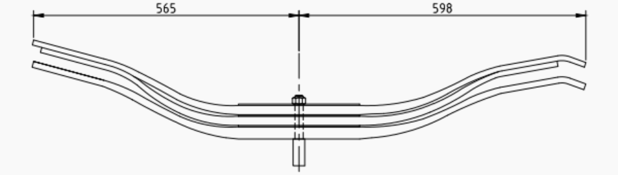Trailer Rear Spring 419071 for GIGANT