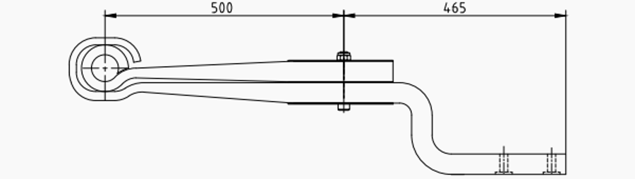 Trailer Rear Spring 21223381 for ROR 