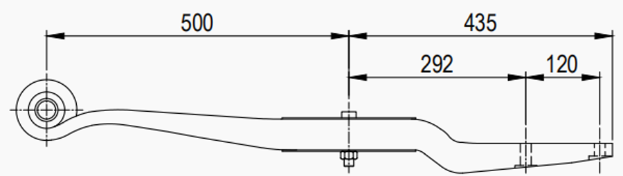 Trailer Rear Spring 419071 for GIGANT