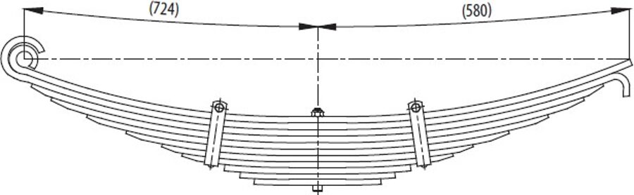 Rear Spring 97CT5560BB for FORD F.CAR.2526/2532