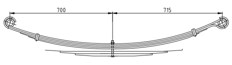 Rear Spring 93803537 for IVECO