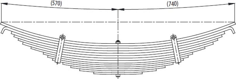 Additional Axle Spring 83434006594 for MAN 26230 SAG DMP