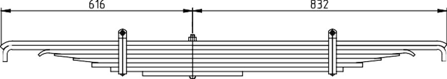3rd Axle Spring 90CT5560CA for FORD