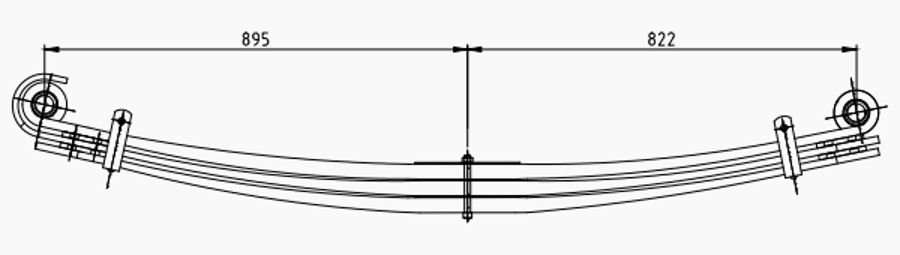 Rear Spring 257428 for VOLVO