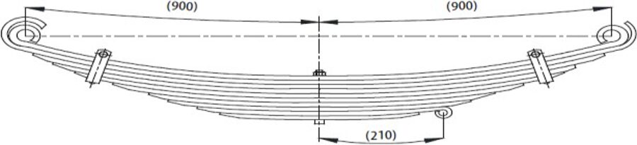 Front Spring 81434006432 for MAN 33 372 YM