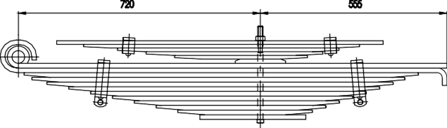 Rear Spring 97CT5560AB for FORD
