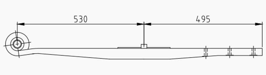 Trailer Rear Spring 30030 for SAMRO