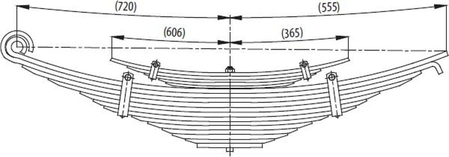 Rear and Helper Spring 97CT5560AB/97CT5560AB for FORD CARGO 3230/2530