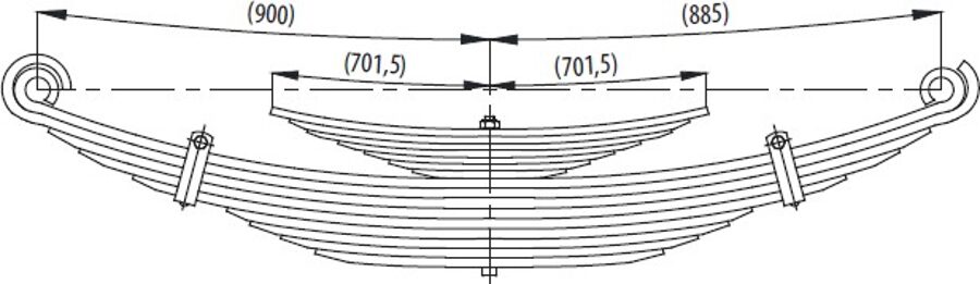 Rear and Helper Spring A375320010800/A3753200108 for MERCEDES . 18 23 /28 K Wholesale