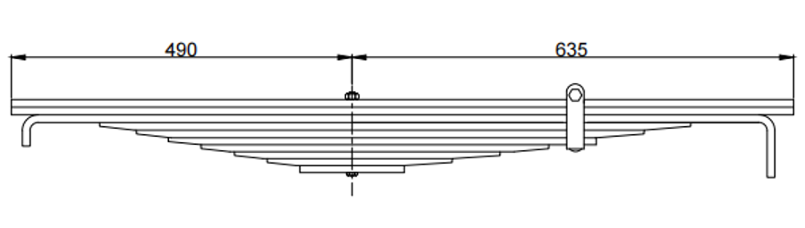 3rd Axle Spring 75600 KC 50 for IVECO
