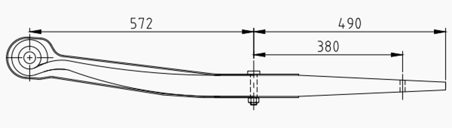 Trailer Rear Spring 14852 for SCHMITZ