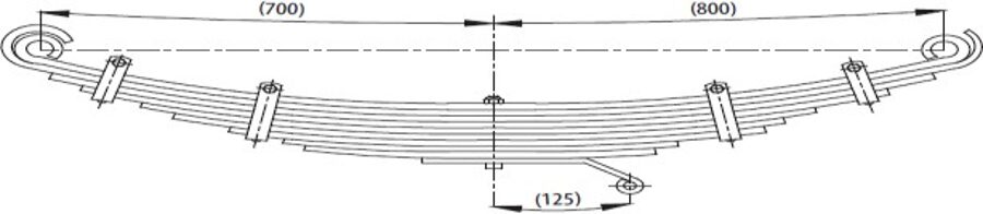 Front Spring 12605T/19942T for DODGE PD 950 U.T