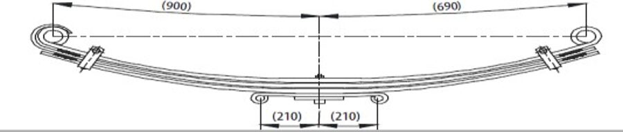 Front Spring 81434026103/72866000/81434026101 for MAN  41 373