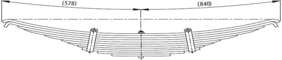 Additional Axle Spring 95CT5560BC/95CT5560BC for FORD CARGO 3230/2530