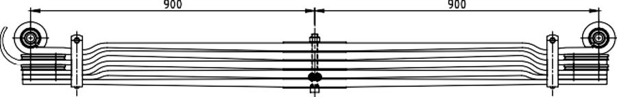 Rear Spring 81434026715 for MAN