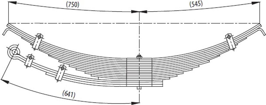 Rear Spring for DODGE PD 950 DIFR. YM