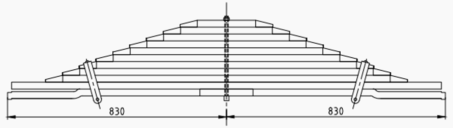 Rear Spring 257653 for VOLVO