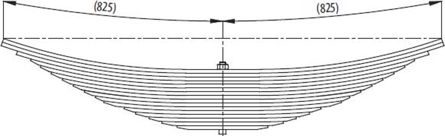 Rear Spring 82434026501 for MAN TGA 33 412