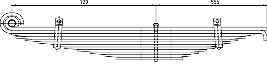 Rear Spring 7C465560AA for FORD