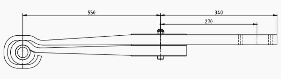 Trailer Rear Spring 8231224000C for KASSBOHRER