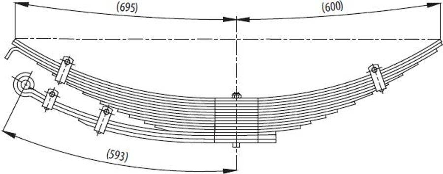 Rear Spring CHR18898TC for DODGE PD 950 TL-TS G