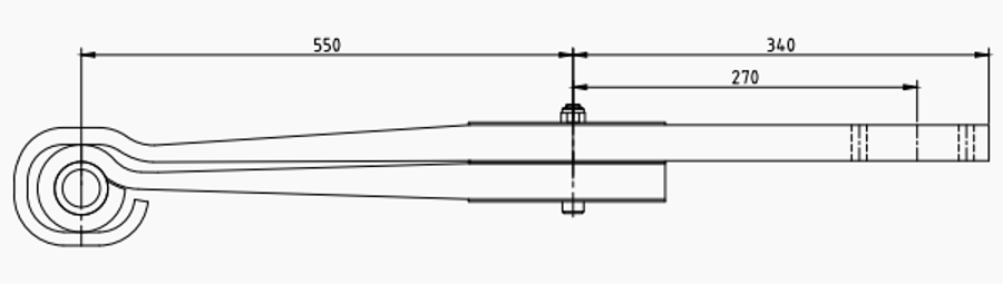 Trailer Rear Spring 7.06E+12 for KASSBOHRER