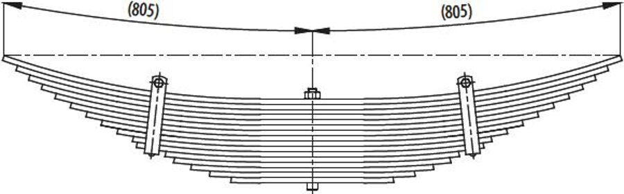 Rear Spring 6C465560AC for FORD CARGO 3430D
