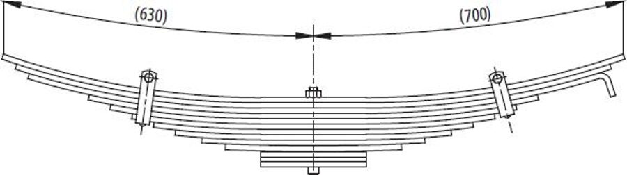 Additional Axle CHR18899TA/CHR28066T Spring for DODGE PD 950 TL-TS G