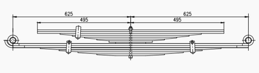 Rear Spring MC114850 for MITSUBISHI