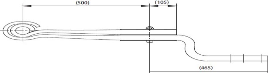 Rear Spring for TRAILER 35 MM K.GÖZ