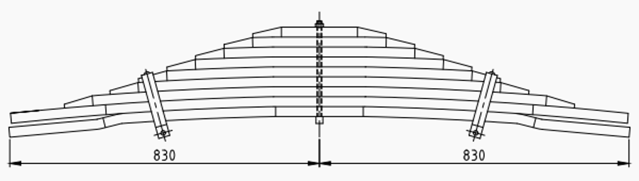Rear Spring 257654 for VOLVO
