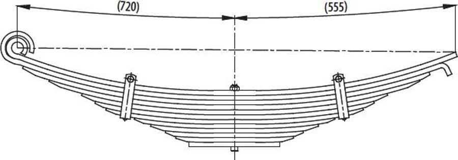 Rear Spring 7C465560AA/AB for FORD CARGO 3235C/4030