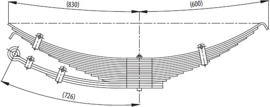 Rear Spring 28060T for DODGE AS 26 235 SN