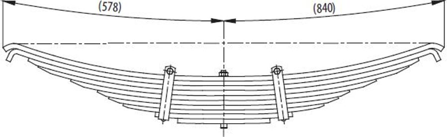 Additional Axle Spring 7C465560BB for FORD CARGO 3235/4030