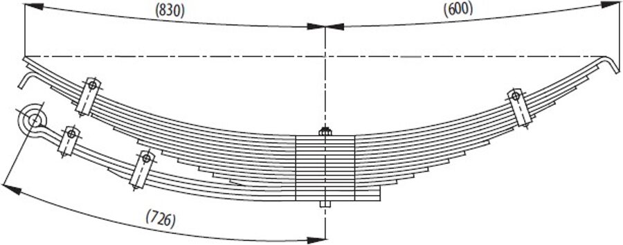 Rear Spring 28063T for DODGE AS 32 260 LN
