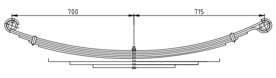 Rear Spring 93810348 for IVECO