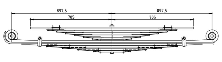 Rear Spring 81434026516 for MAN